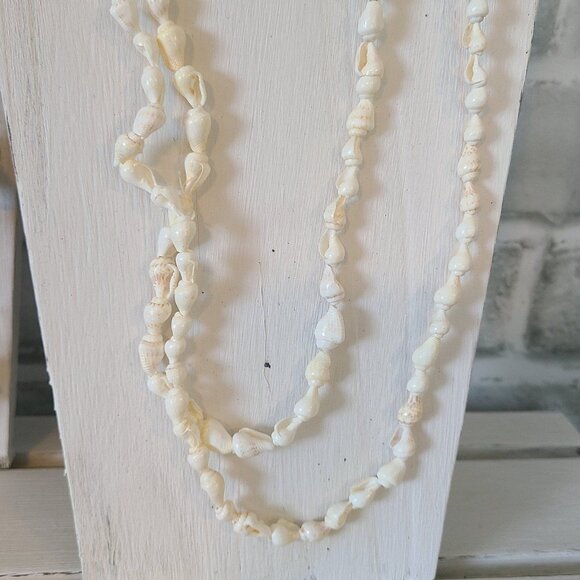 4 Vintage Shell Necklaces Lot Beach Boho - Picture 3 of 6